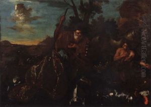 Due Pirati, Uno Vestito Alla Moda Orientale, Si Spartiscono Broccati, Corazze E Supelletti Preziose In Un Paesaggio Classico