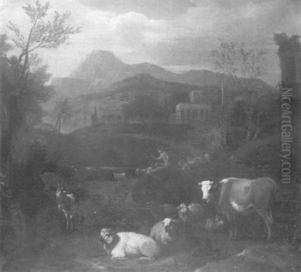 Troupeau Dans Un Paysage - view 1