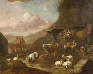 Landschaft Mit Schafen Landschaft Mit Schafen