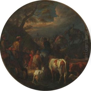 The Baggage Train by Johann Heinrich Roos
