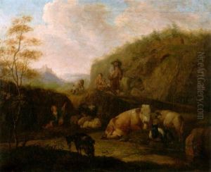 Landschaft Mit Bauern Und Tieren thumbnail