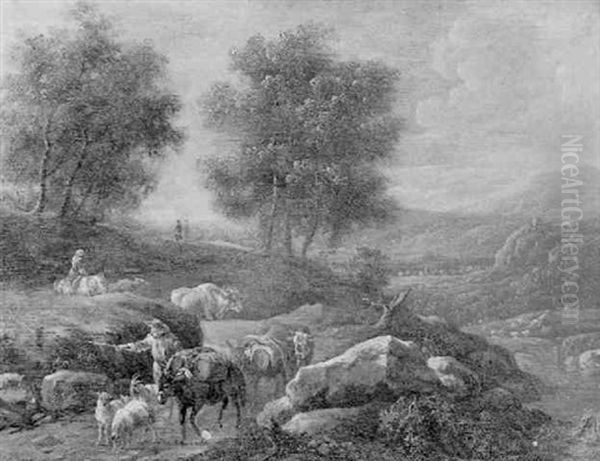 Sudliche Landschaft Mit Hirtenstaffage - view 1