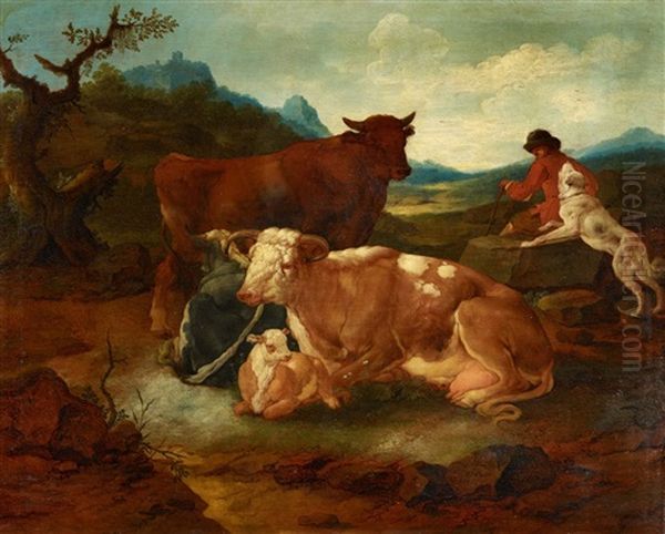 Southern Landscape With A Herd Of Cows - view 1
