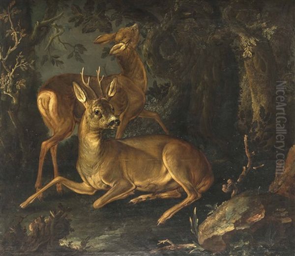 Zwei Rehe - view 1