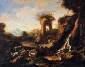 Paesaggio Italianizzante Con Rovine E Gregge Paesaggio Italianizzante Con Rovine E Gregge