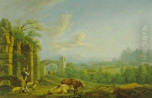 Landschaft Mit Ruinen Und Einer Herde Landschaft Mit Ruinen Und Einer Herde