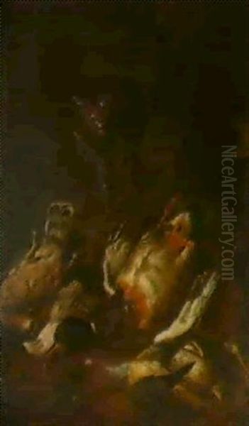 Erlegtes Federwild Mit Einer Katze - view 1