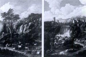 Mountainous River Landscapes With Figures And Cattle Mountainous River Landscapes With Figures And Cattle