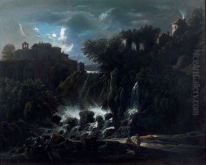 Paysage A La Cascade by Joseph Roos