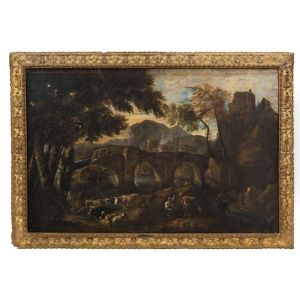Paisaje Italiano Con Pastores Y Rebano by Philipp Peter Roos