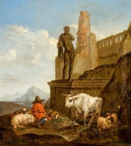 Italienische Landschaft by Theodor Roos