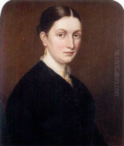 Portrait Of A Lady (hannah Jones Of Llangefni?) by William Roos
