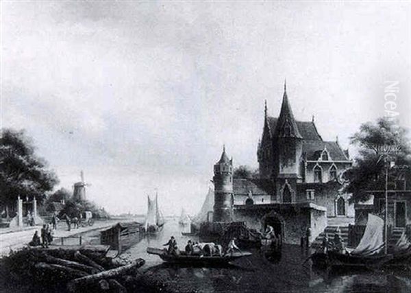 A Busy Day At A Quay Of A Town - view 1