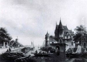 A Busy Day At A Quay Of A Town