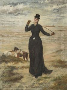 Jeune Cavaliere Au Bord De Mer by Albert Roosenboom