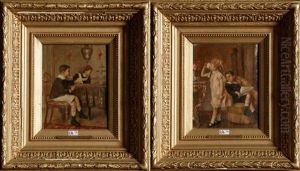 Jeunes Enfants Dans Un Interieur (pair)
