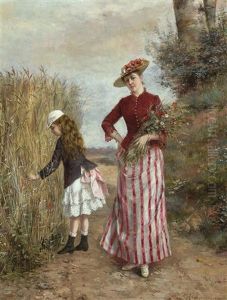 Cueillette Des Fleurs Des Champs by Albert Roosenboom