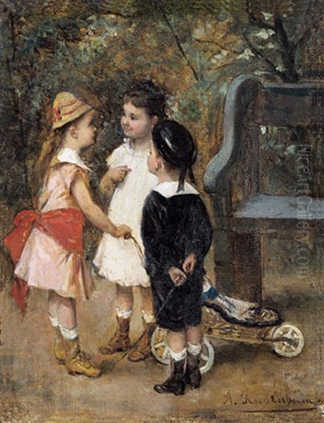 Spelende Kinderen In Een Park - view 1