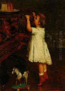 Girl Reaching For A Cake by Albert Roosenboom