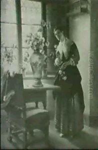 Die Blumenliebhaberin by Albert Roosenboom