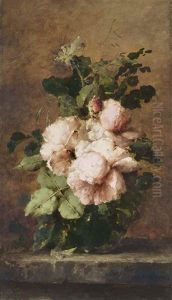 Peonies And Roses by Margaretha Roosenboom
