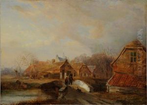 Le Passage Du Pont by Nicolaas Johannes Roosenboom