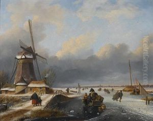 Skaters On A Frozen River