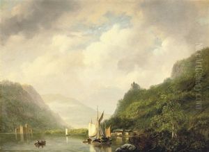 On A Mountain Lake by Nicolaas Johannes Roosenboom