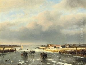 A Day On The Ice by Nicolaas Johannes Roosenboom