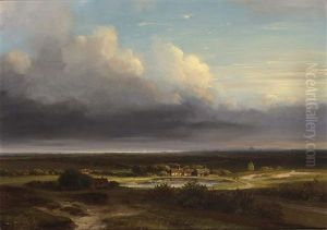 A Panoramic Landscape, Haarlem In The Distance by Nicolaas Johannes Roosenboom