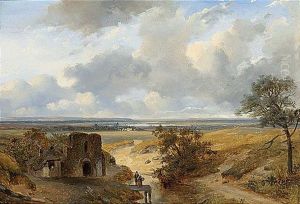 Figures In A Panoramic Summer Landscape