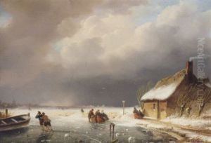 Skaters On A Frozen River