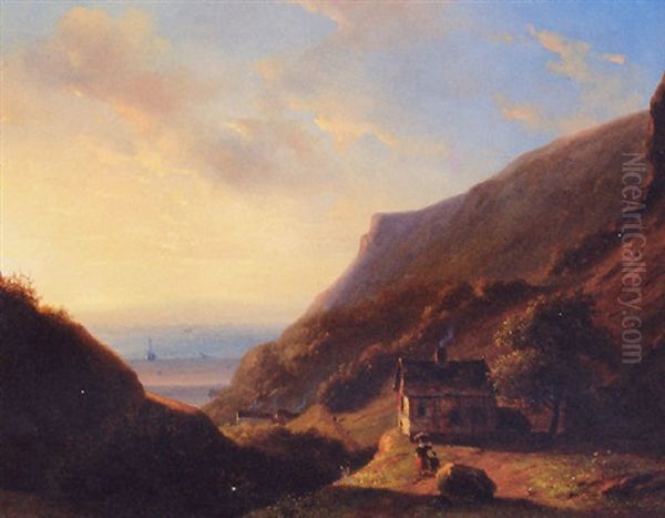 A Coastal Landscape At Sunset - view 1