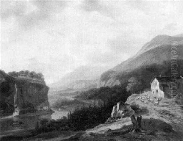Fluslandschaft Im Mittelgebirge (elbsandsteingebirge?) - view 1