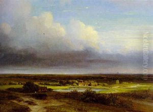 Panoramisch Landschap In De Omgeving Van Haarlem by Nicolaas Johannes Roosenboom