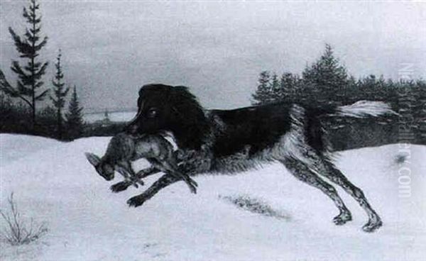 A Pointer With Hare - view 1