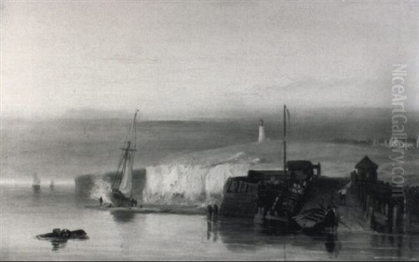 Coastal Landscape With Figures By A Slipway - view 1