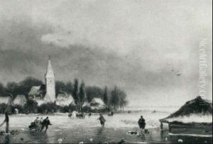 Skating Figures Near Ijsselstein