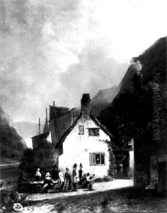 Peasants Having Lunch On The Bank Of The River Dart In England Peasants Having Lunch On The Bank Of The River Dart In England