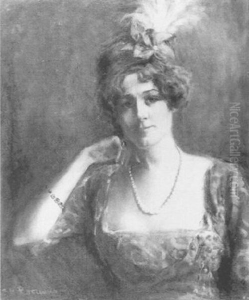 Dame Au Collier De Perles - view 1