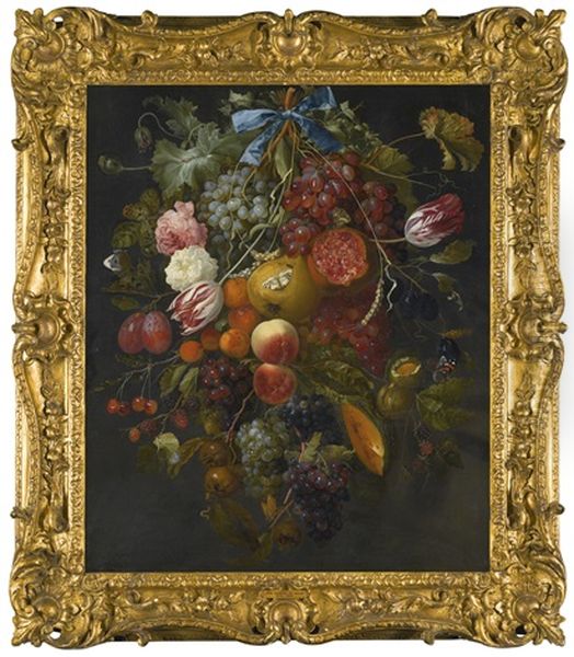 Festoon Of Fruit And Flowers, With Butterflies And Other Insects - view 1