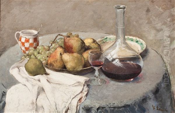 Still Life With Fruit And Carafe Of Wine - view 1