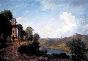 On Lake Nemi, Italy (gate Of Nemi) by Joseph Ropes