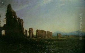 View Of The Aqueducts Of Septimius Severus by Joseph Ropes