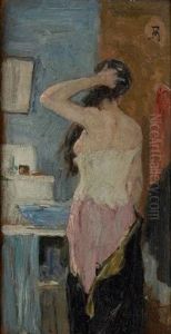 Nu A Sa Toilette by Felicien Rops