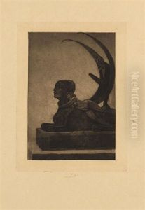 Le Sphinx (grande Planche), Pl.1 (from Les Diaboliques) by Felicien Rops