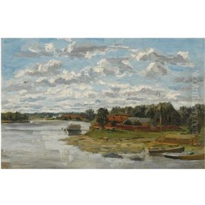 Bord De Seine by Felicien Rops