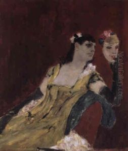 La Femme Au Masque by Felicien Rops