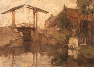 Paysage Avec Ecluse by Felicien Rops