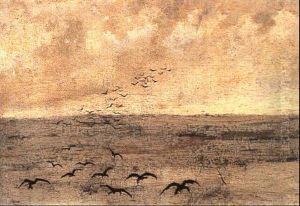Les Corbeaux Sur La Pleine by Felicien Rops
